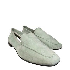 Andrea Carrano Mare Loafers Suede Mint Green NWB 40.5